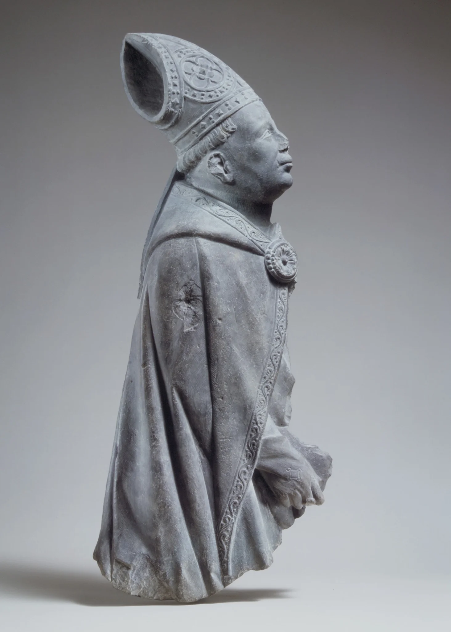 Relief of a Bishop, detail