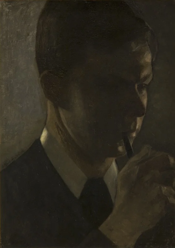 Portrait of Svend Hammershøi, the Artist´s Brother, detail