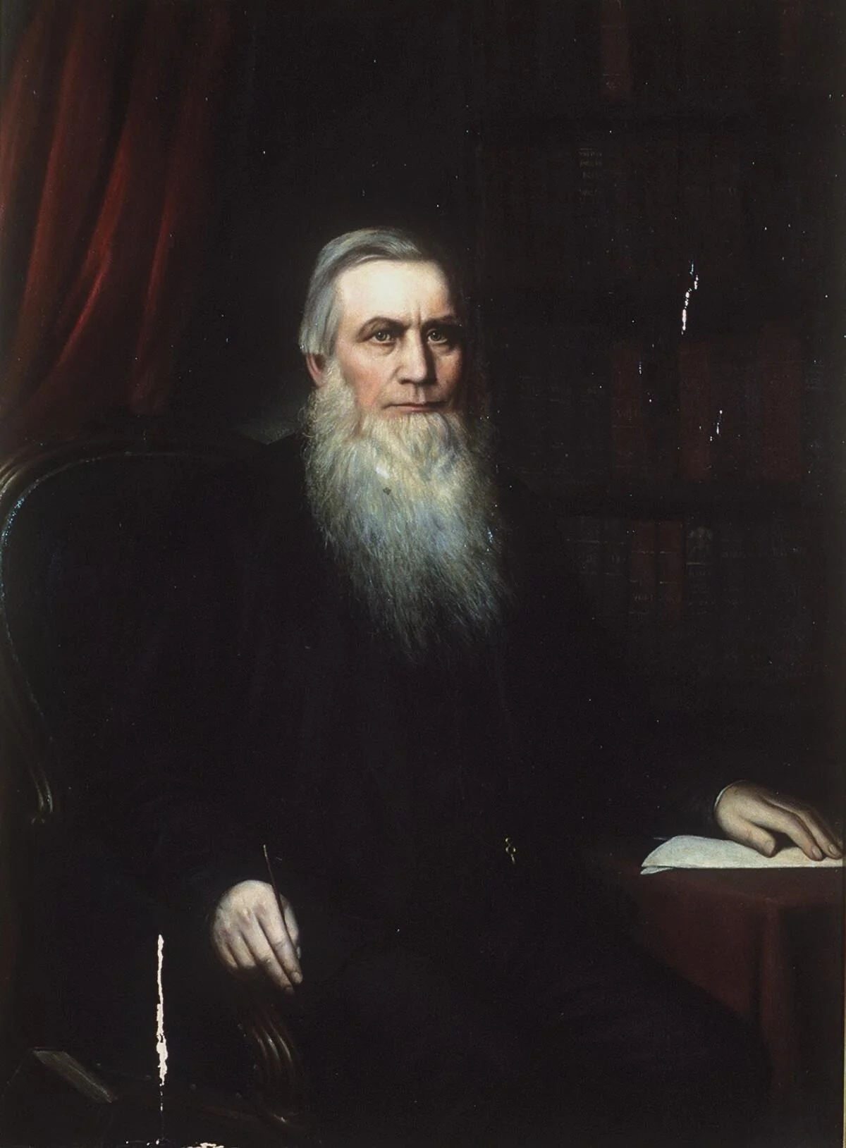 Portrait of a bearded man, detail