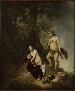 Bacchus and Ariadne, by Jan van Noordt, oil, 1655