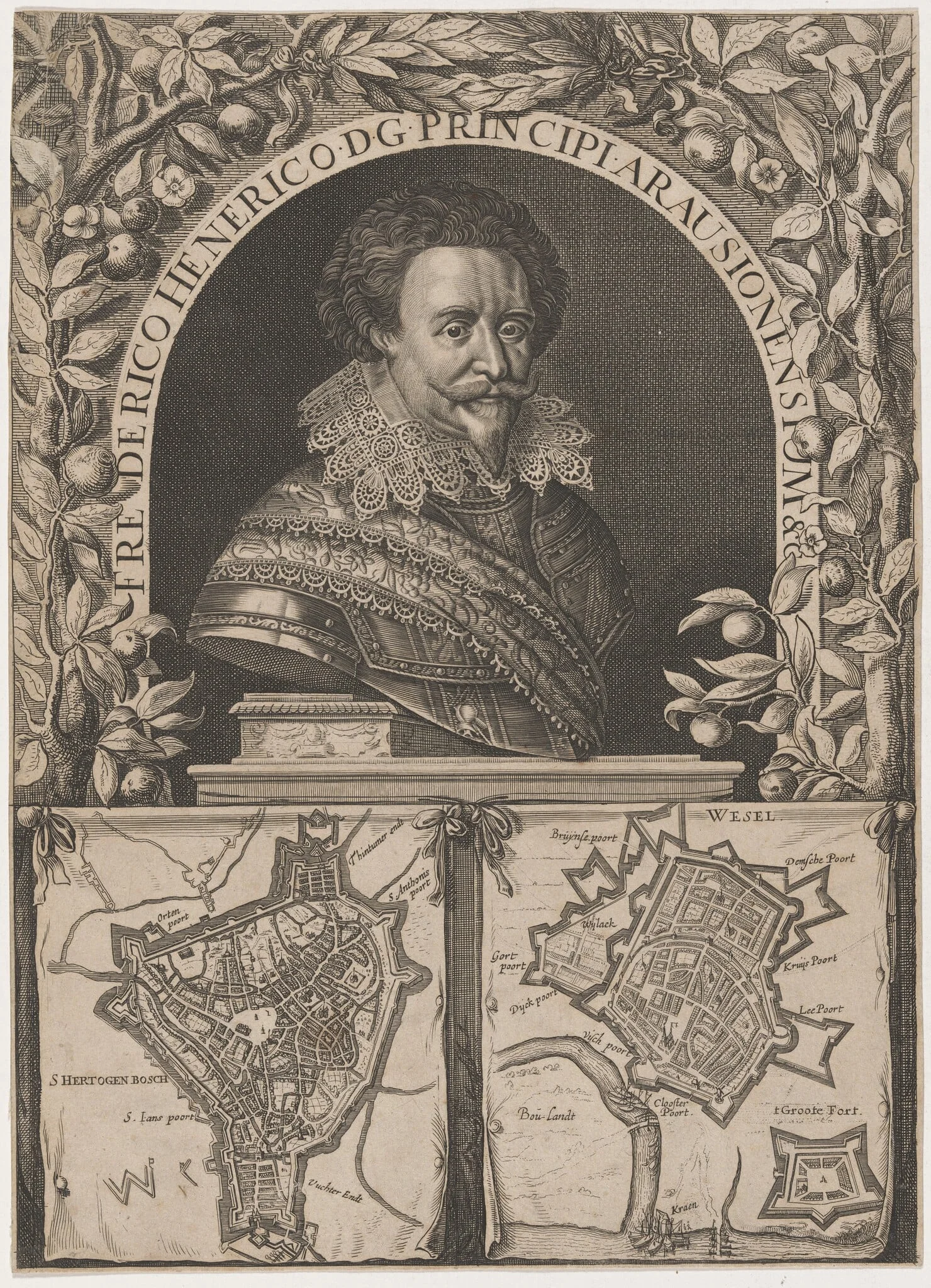 Frederick Henry of Orange With Two Maps, detail