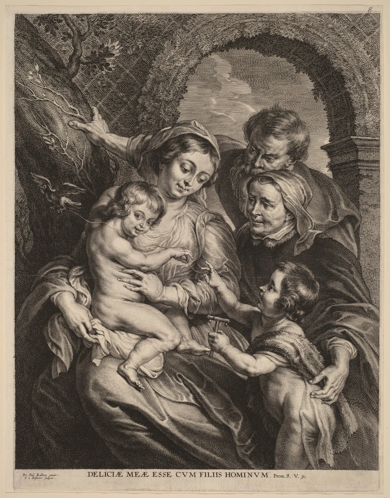 The Holy Family with the Goldfinch, detail