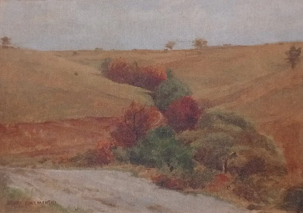 Rivulet in a Valley, by Józef Chełmoński, oil, 1902