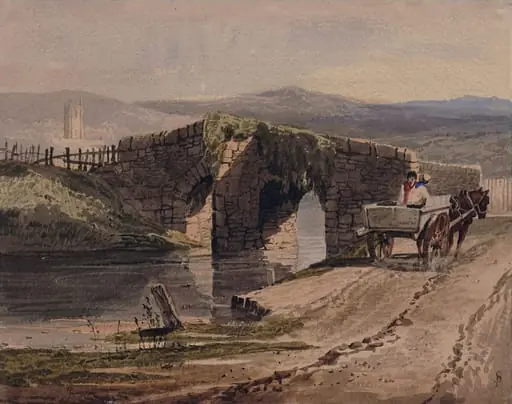 Okehampton, by Samuel Prout, watercolor, 1850