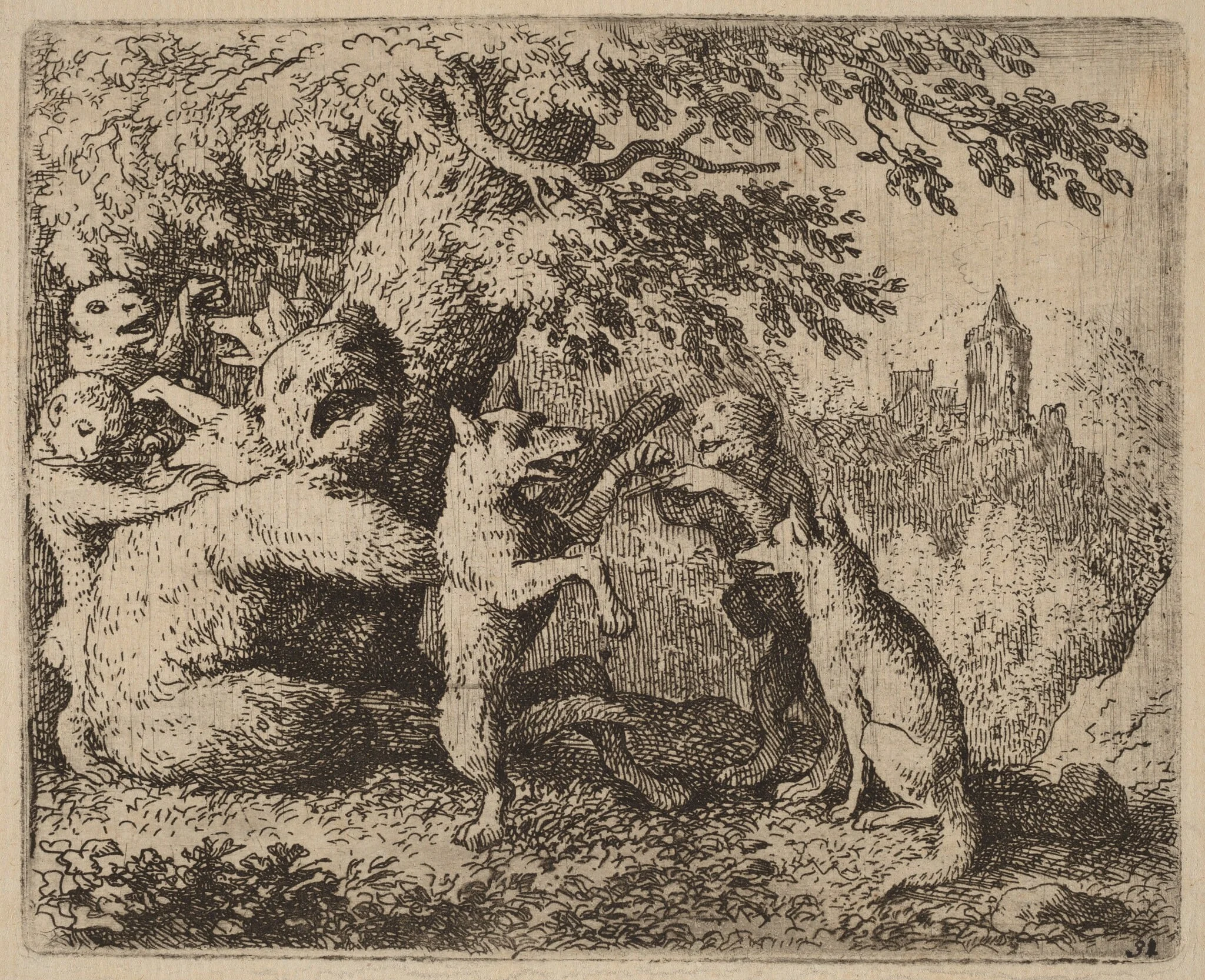 The Bear and the Wolf are Persecuted, detail