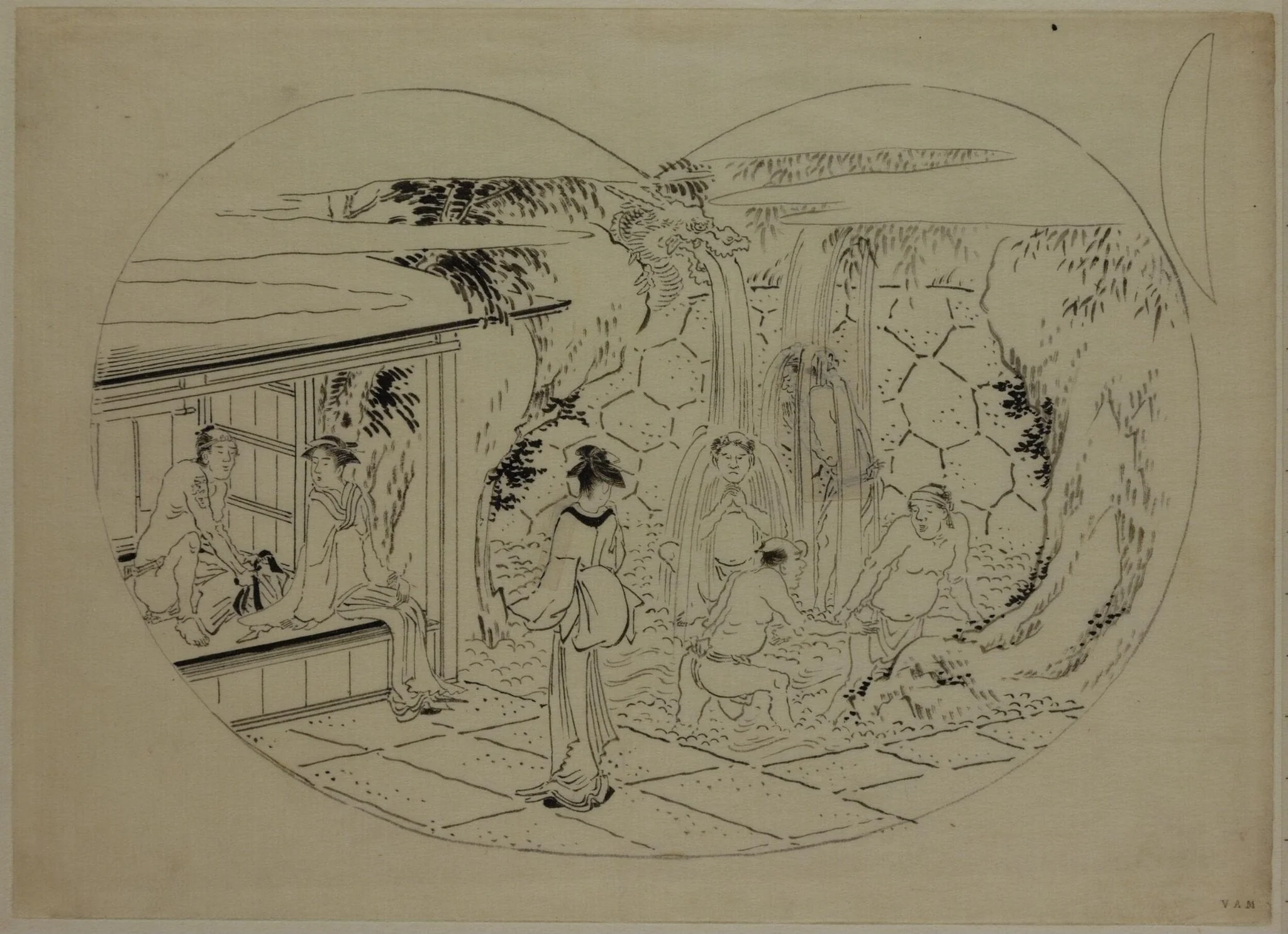 The Meguro Fudo Temple, detail