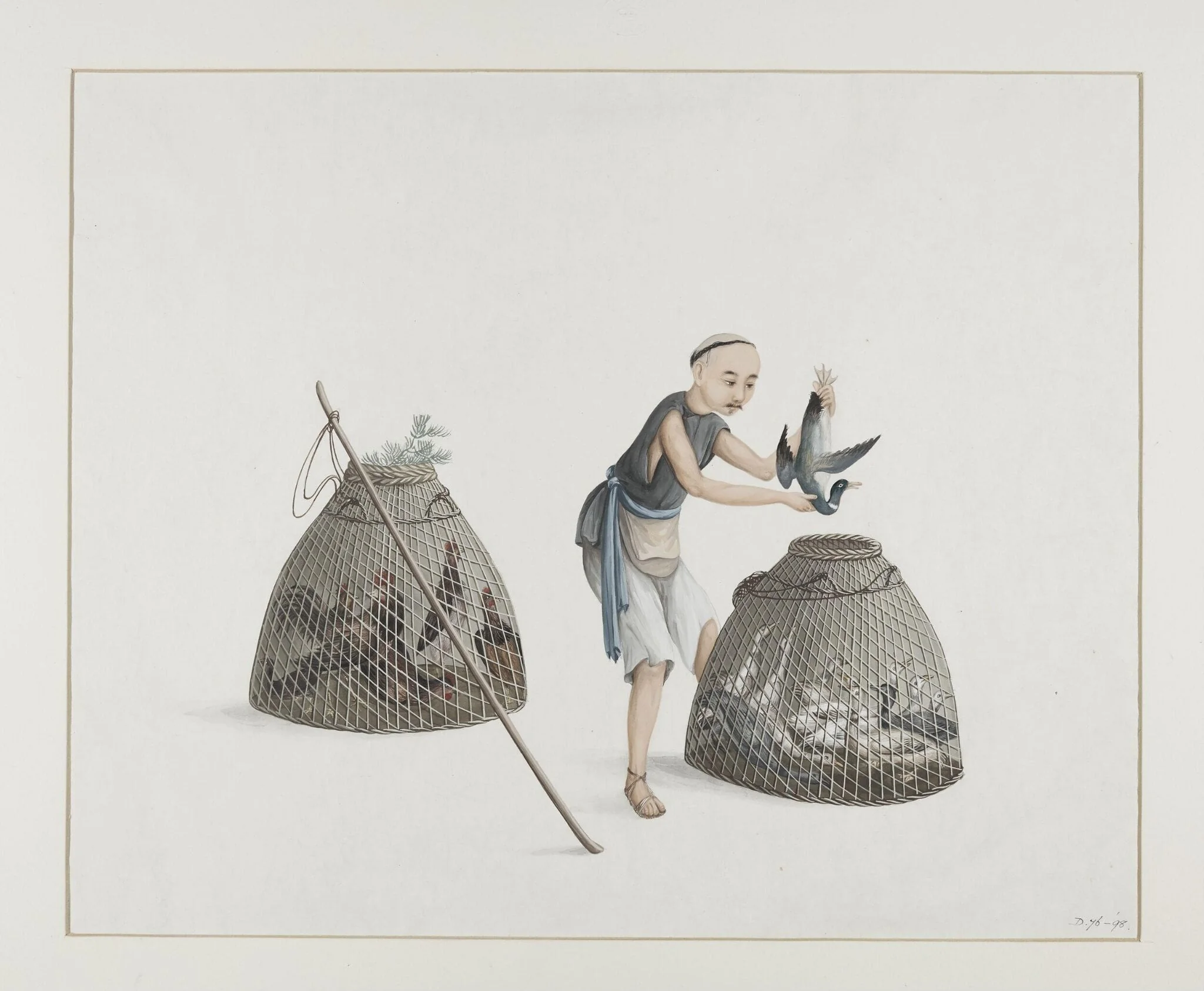 A Poultry Seller, detail