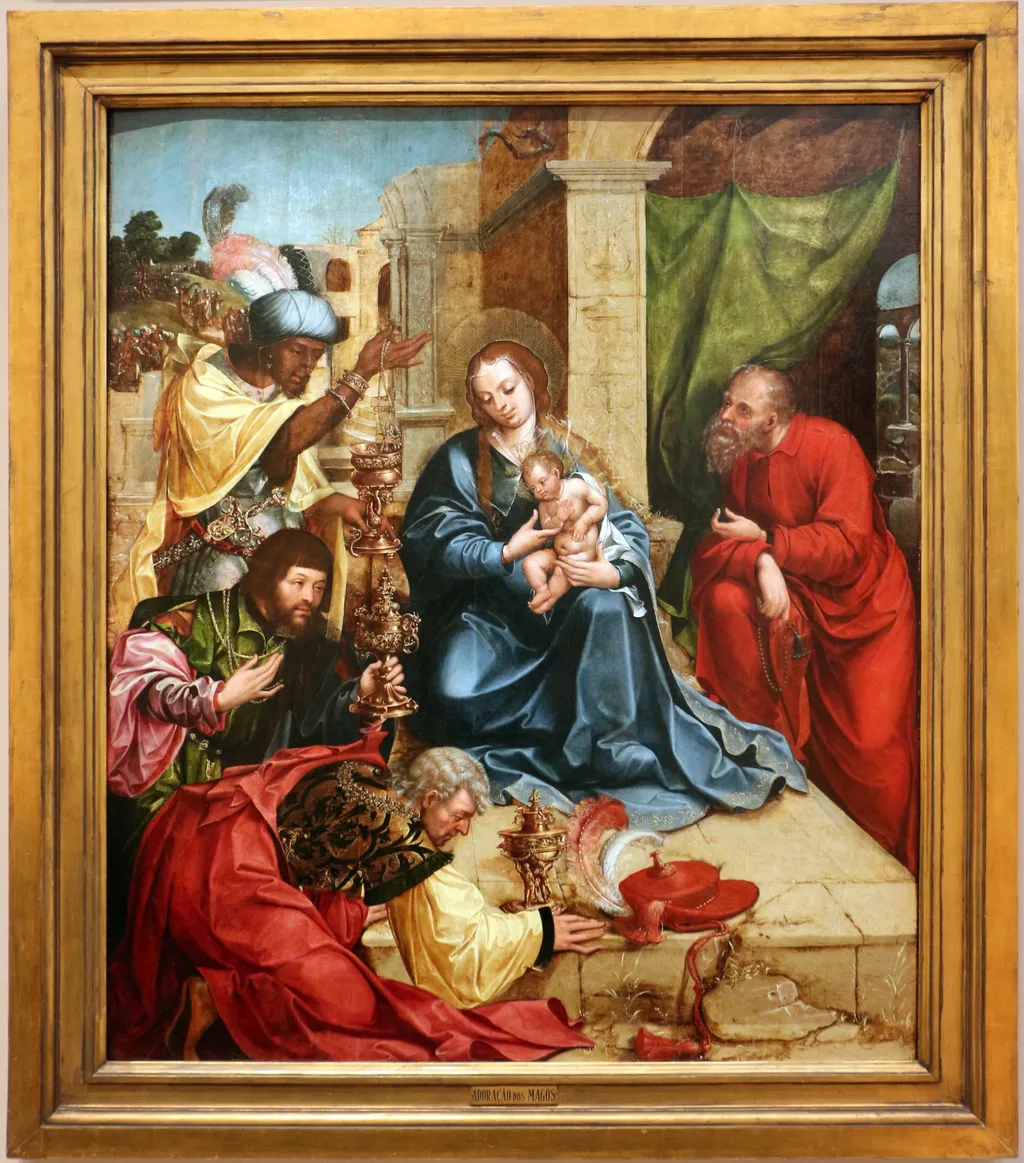Adoração dos Reis Magos, by Gregório Lopes, unspecified, 1539