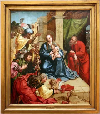 Adoração dos Reis Magos, by Gregório Lopes, unspecified, 1539