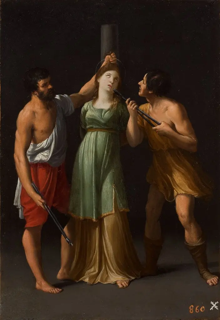 Martirio de Santa Apolonia, by Guido Reni, oil, 1600