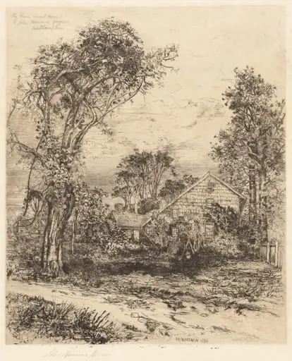 Home, Sweet Home, by Mary Nimmo Moran, ink, 1885