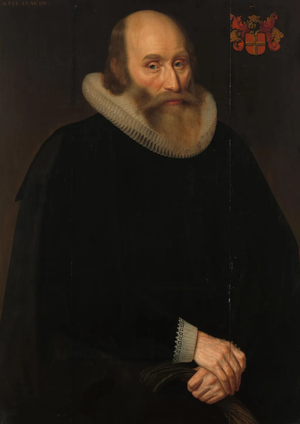 Portrait of Antonius Antonides van der Linden, Physician in Amsterdam, by Hendrik Meerman, unspecified, 1633