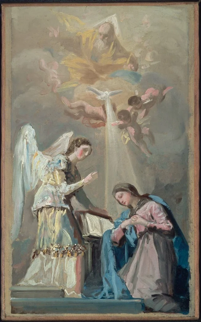 Annunciation, detail