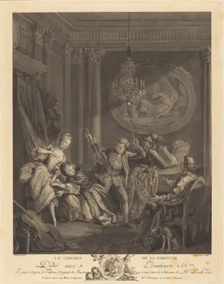 Le chemin de la fortune, by Nicolas Joseph Voyez, ink, 1778
