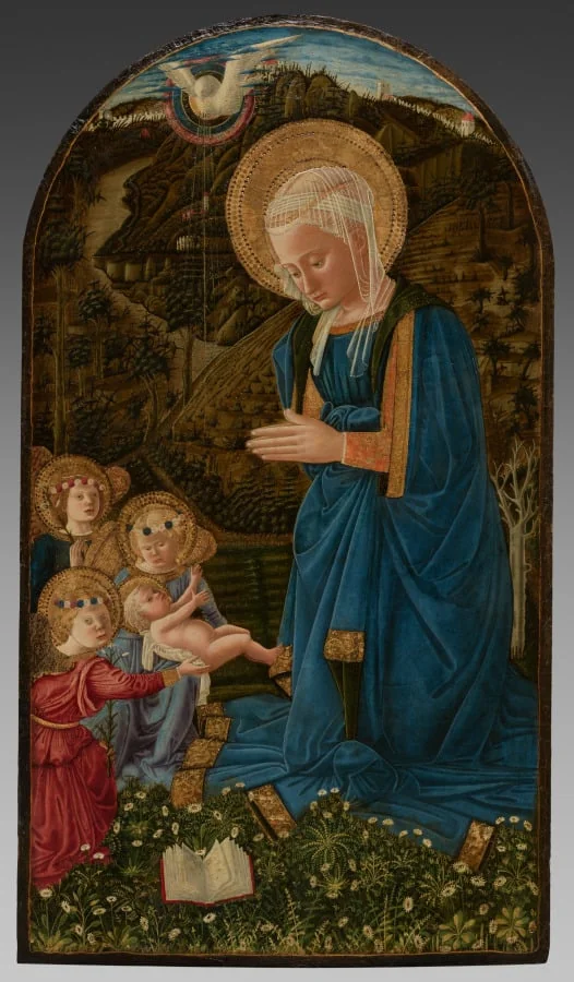 Virgin and Child with Angels, detail