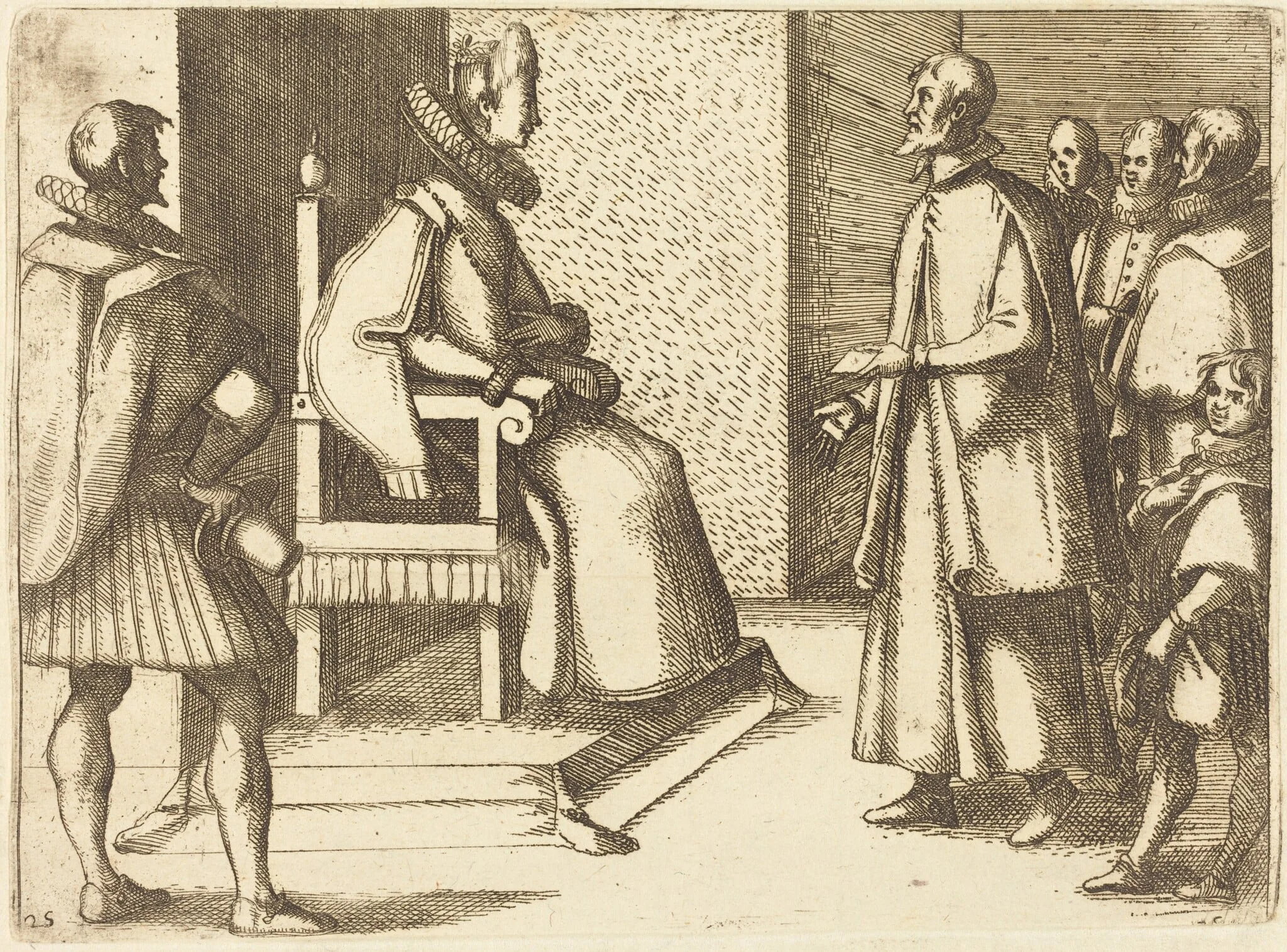 The Envoy of Tuscany Thanking the Queen, detail
