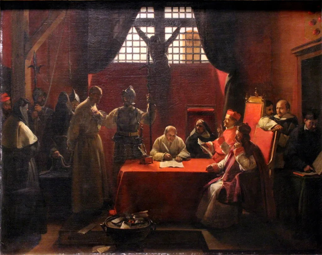 The Examination of Savonarola, by François Marius Granet, oil, 1846