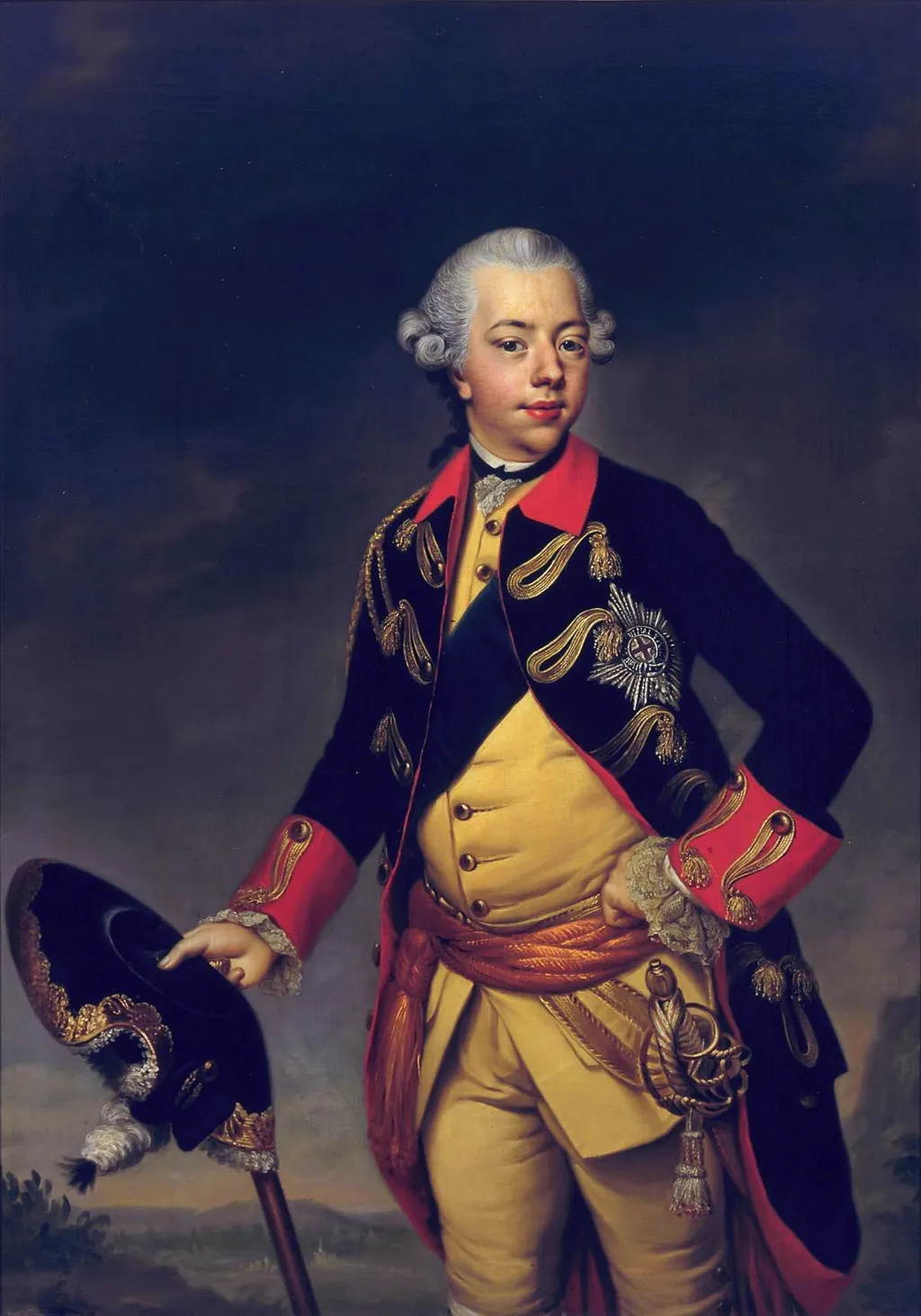 Portrait of Willem V (1748-1806), Prinz von Oranien-Nassau, by Johann Georg Ziesenis, oil, 1768