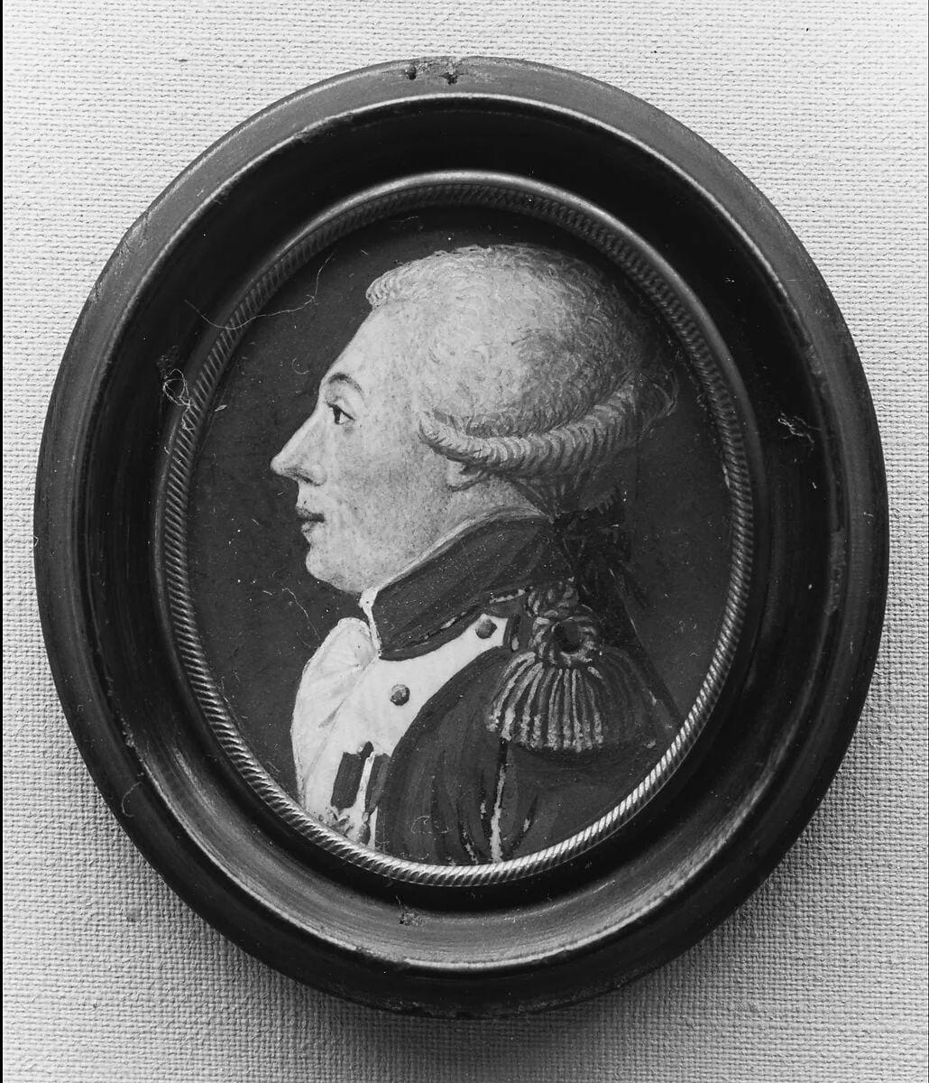Portrait Miniature of the Marquis de Lafayette, detail
