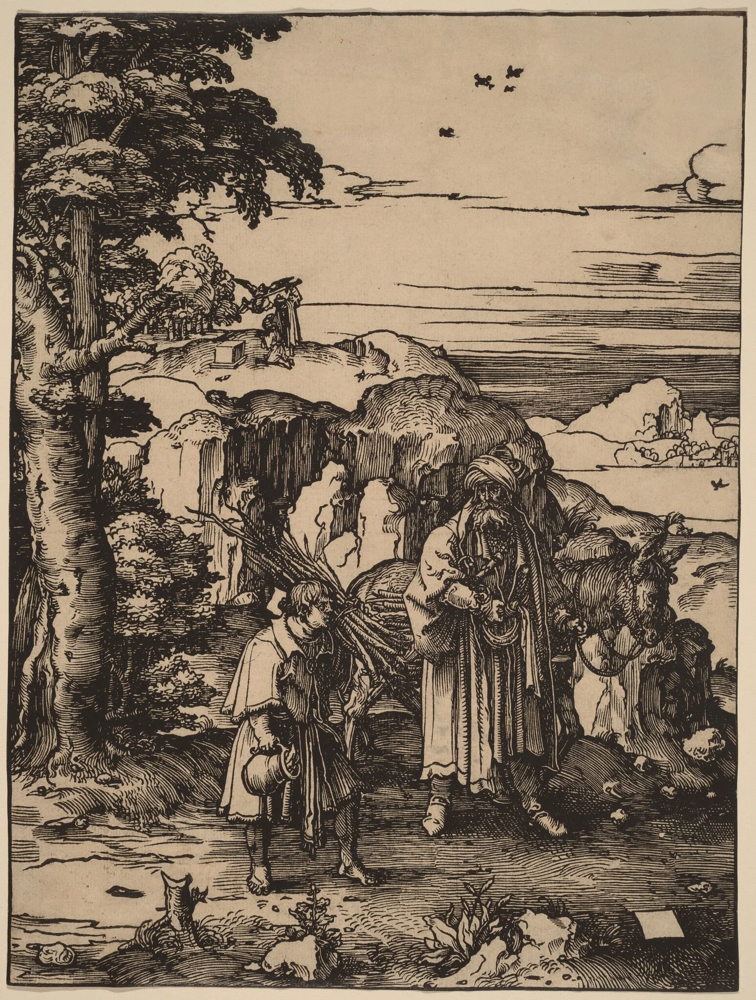 Abraham Going to Sacrifice Isaac, detail