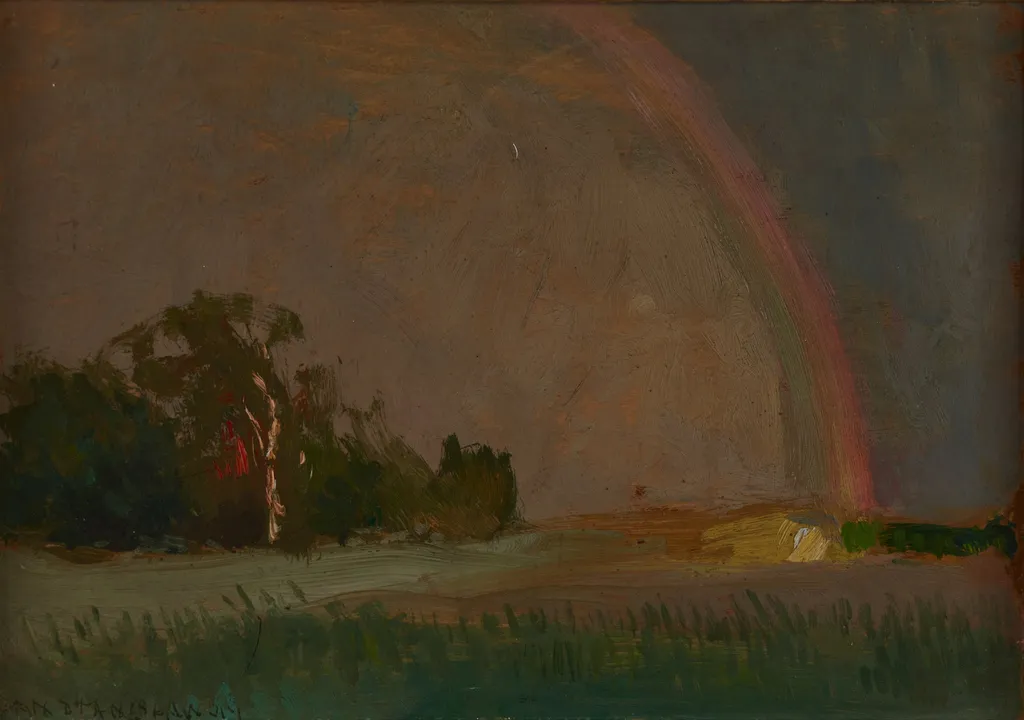 Rainbow, by Jan Stanisławski, oil, 1905