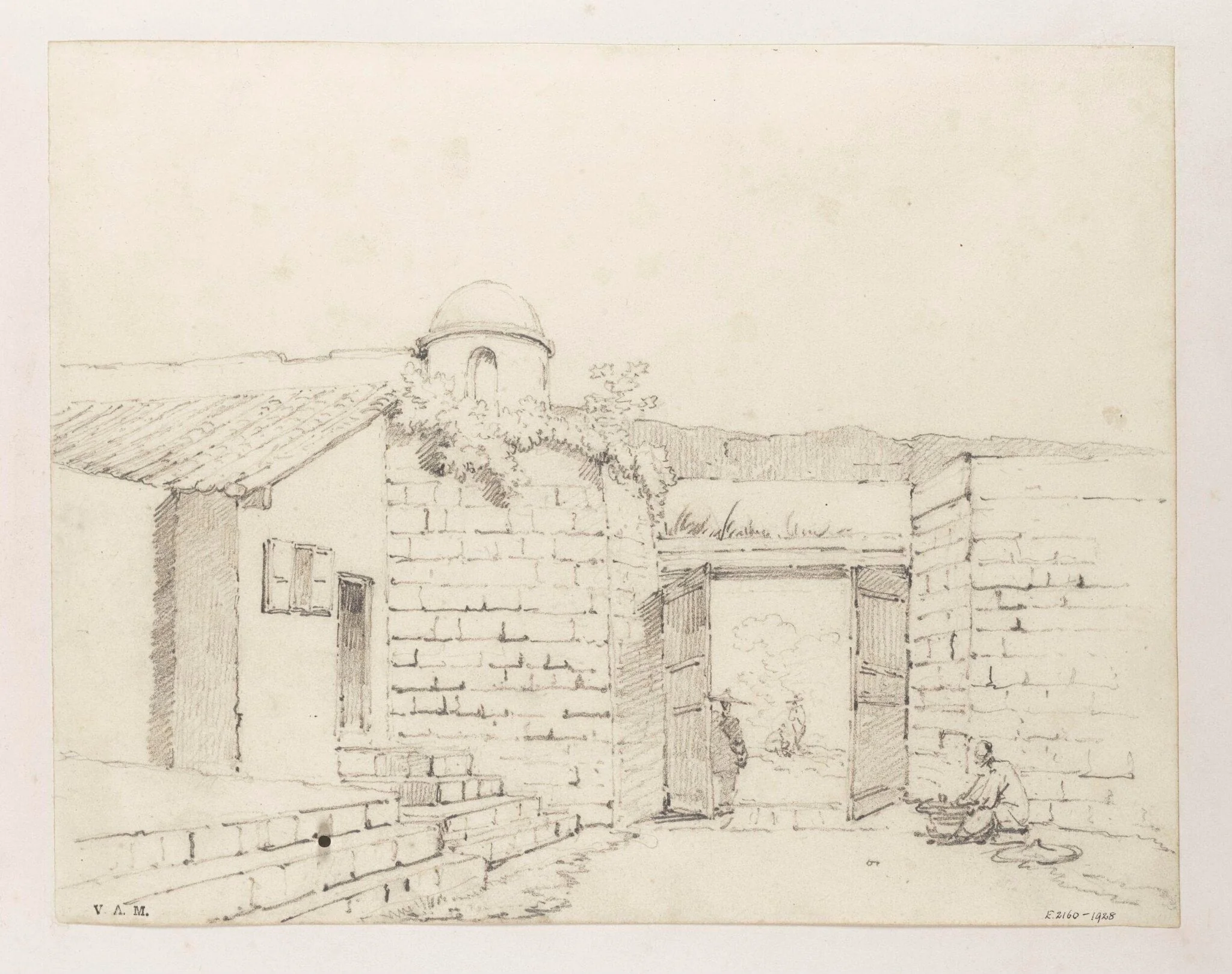 A gateway with a domed turret, Macau, detail