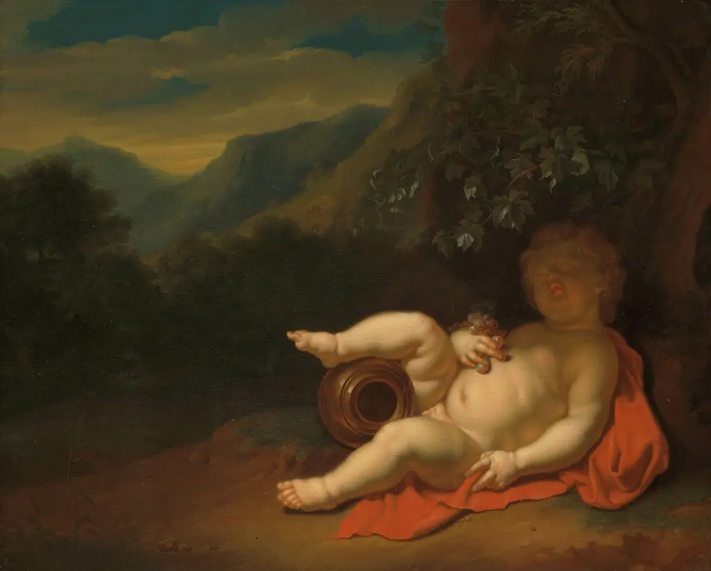 The Infant Bacchus, by Pieter van der Werff, oil, 1711