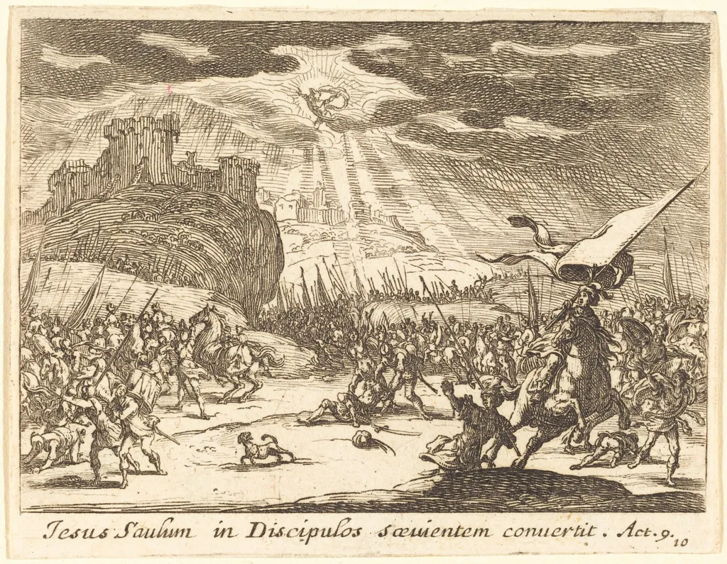 Conversion of Paul, by Jacques Callot, ink, 1635