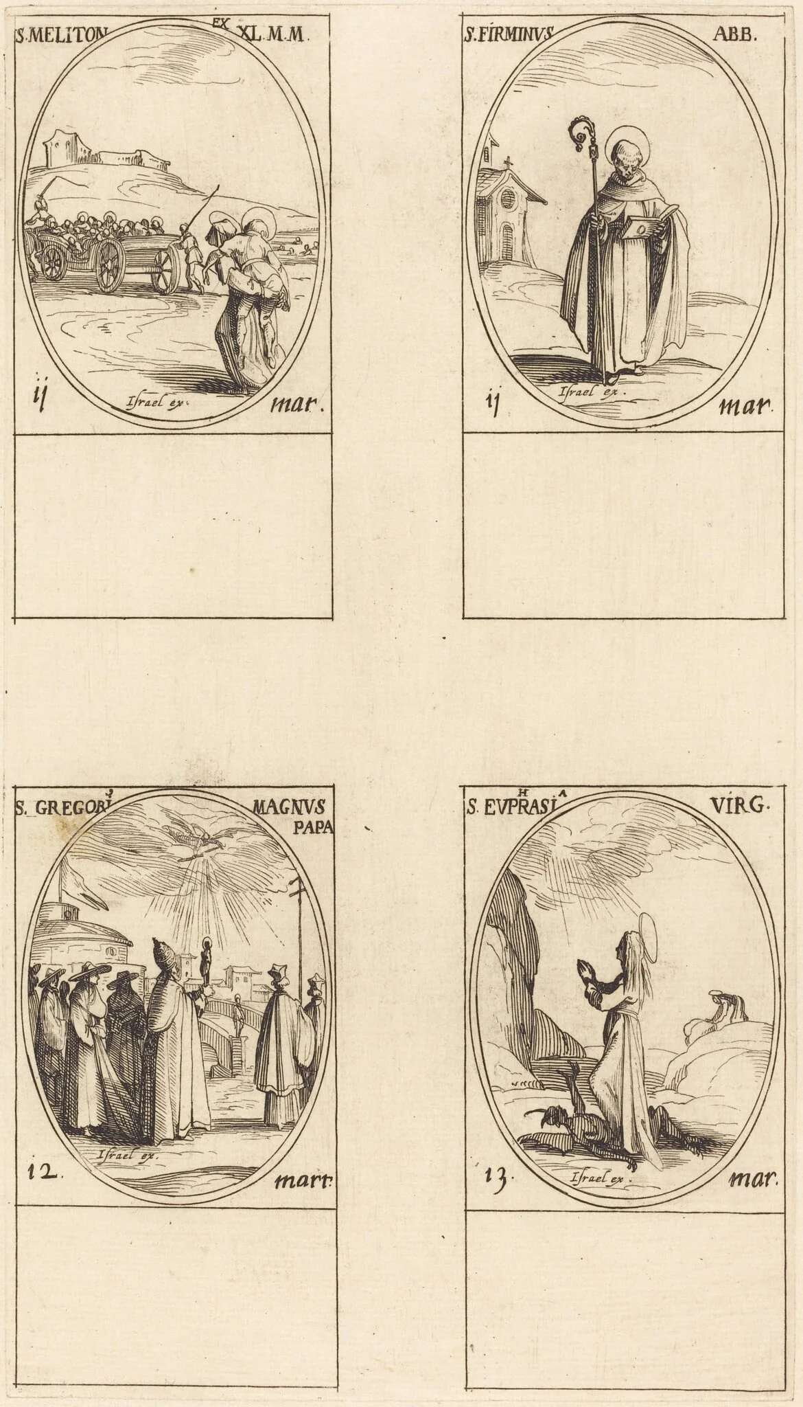 St. Meliton; St. Firminus; St. Gregory the Great; St. Euphrasia, detail
