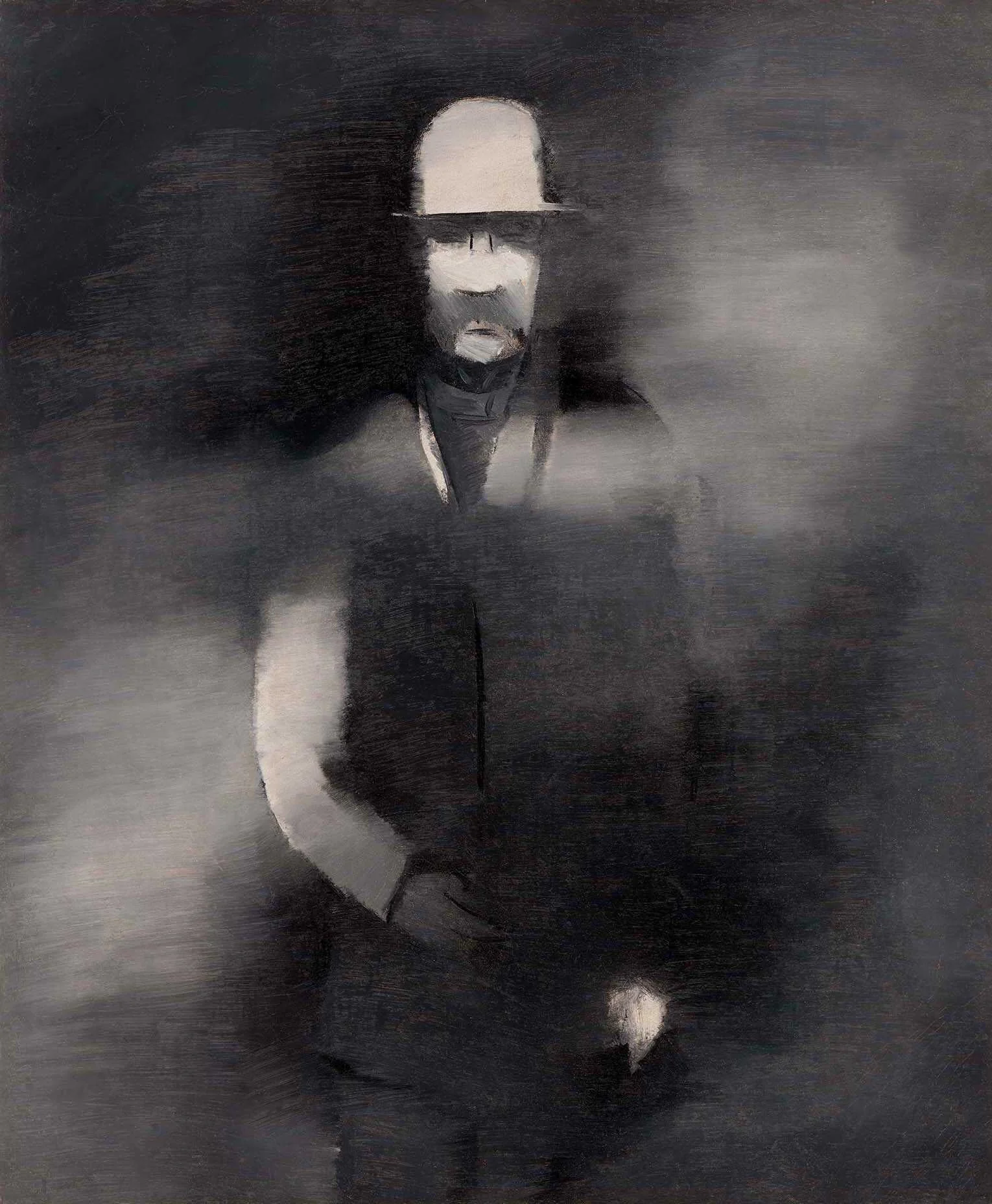 Άνδρας με ψηλό καπέλο, detail