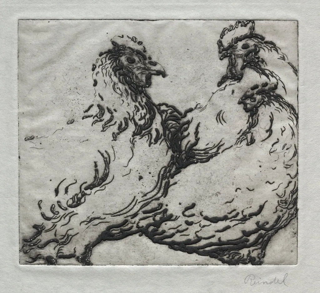 Chickens, by William George Reindel, 1914