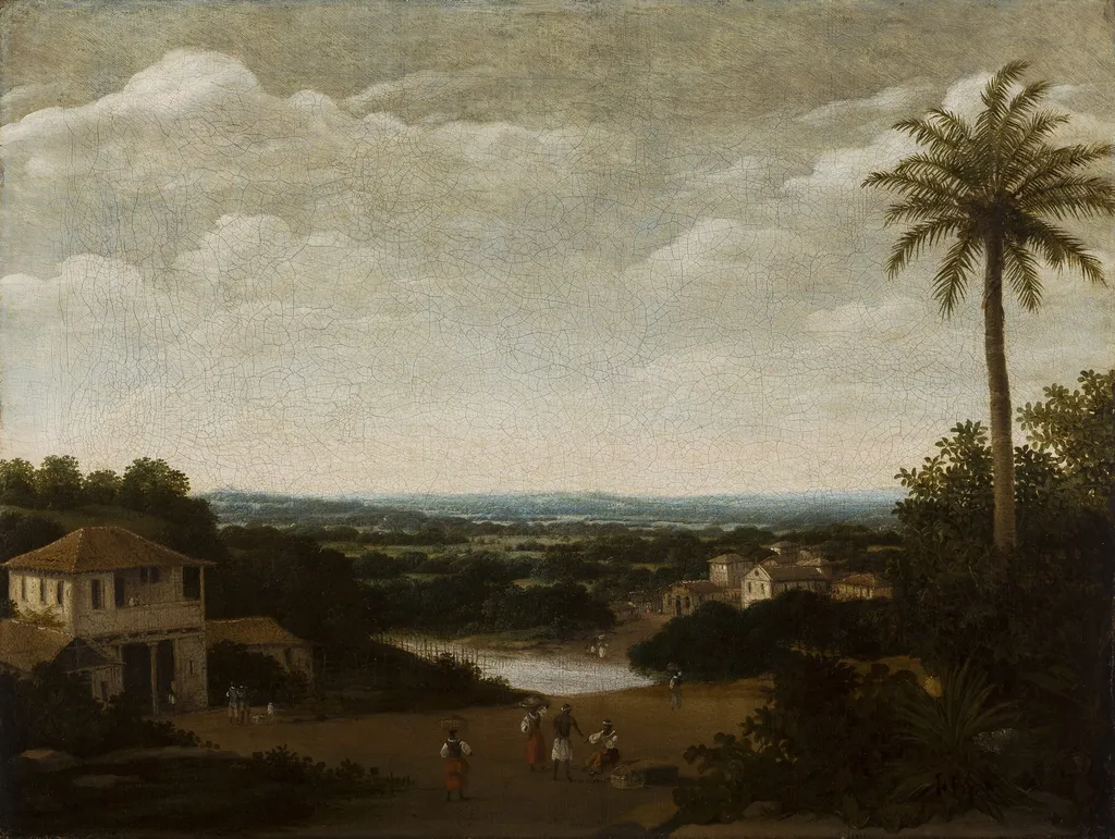 Vilarejo (atribuído), by Frans Post, oil, 1667