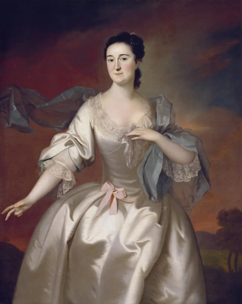 Mrs. James Pitts, by Joseph Blackburn, oil, 1757