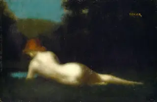 Reclining Nude, by Jean-Jacques Henner, oil, 1900