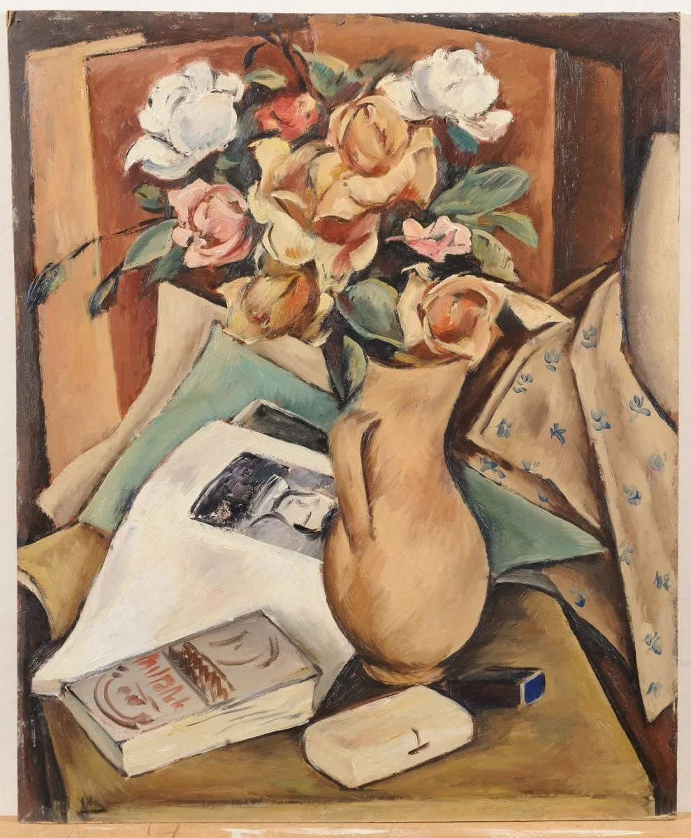 Vas cu trandafiri, detail