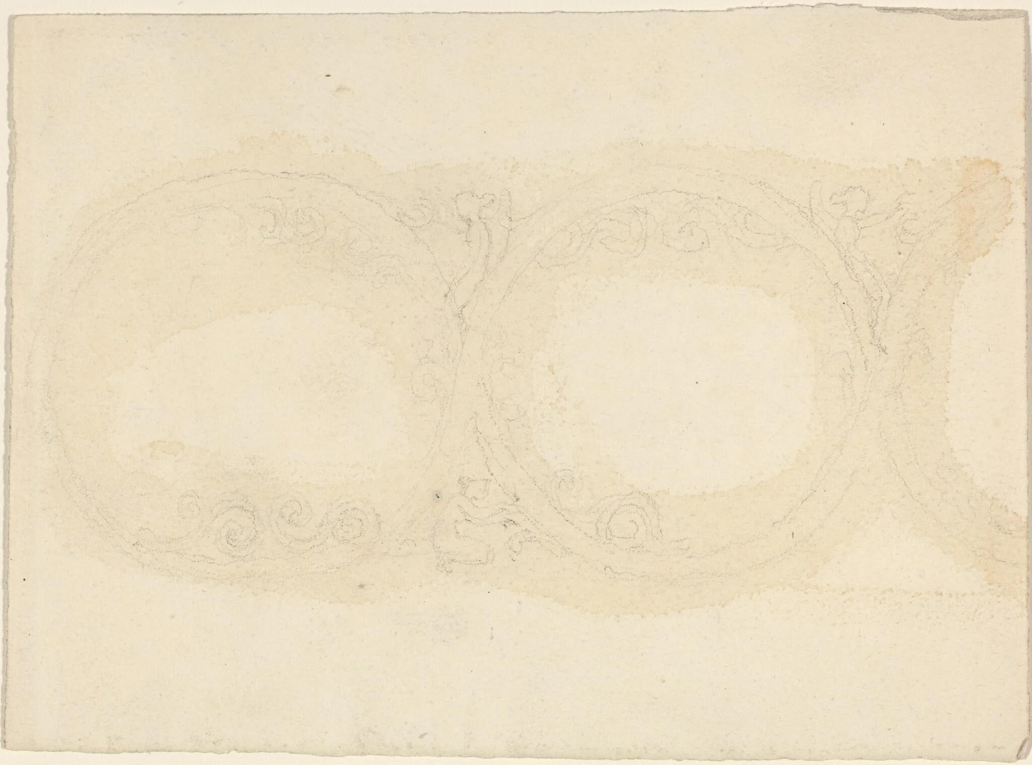 Ornamental Border Design with Winged Female Figures, detail