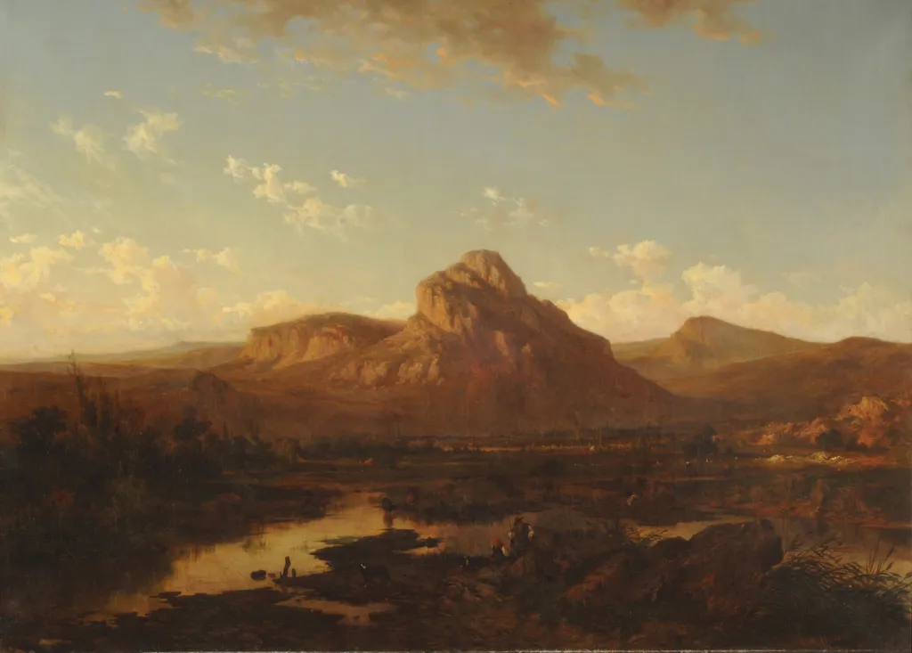Landscape, by Carlos de Haes, oil, 1857