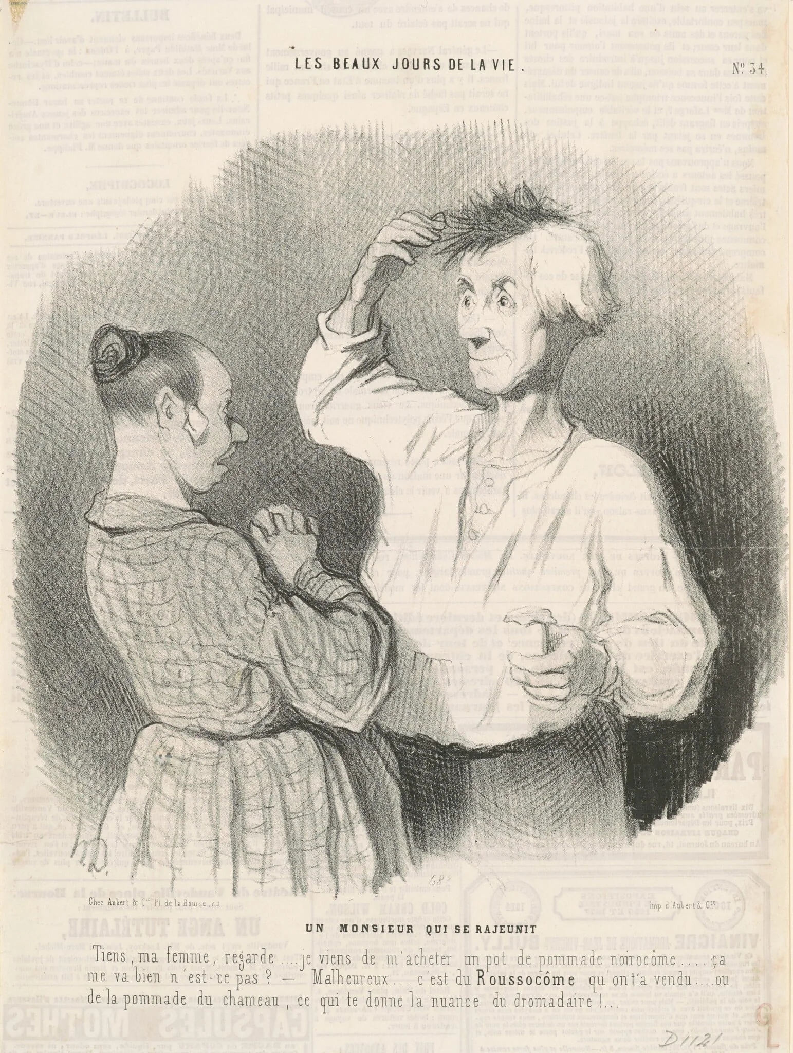 Un monsieur qui se rajeunit, detail
