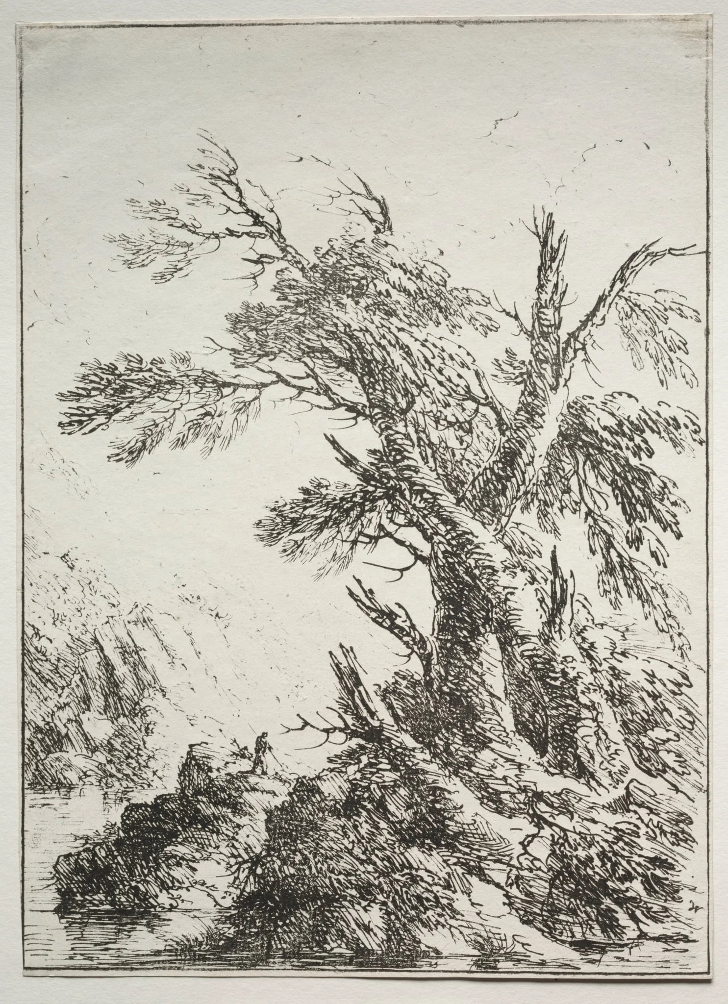 Specimens of Polyautography: Along the Bank of a River, detail