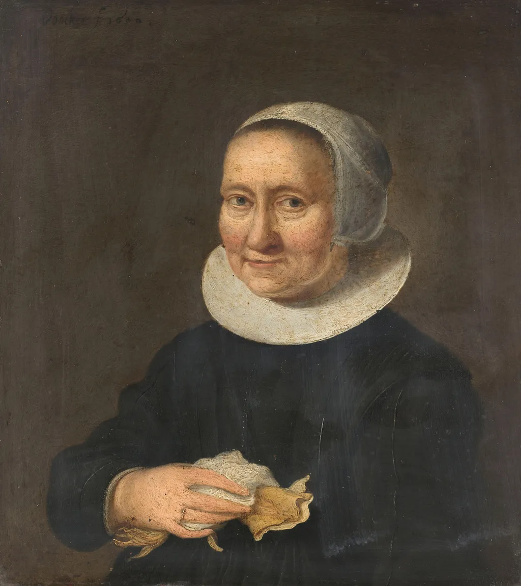Portrait of a woman, by Herman Doncker, oil, 1650
