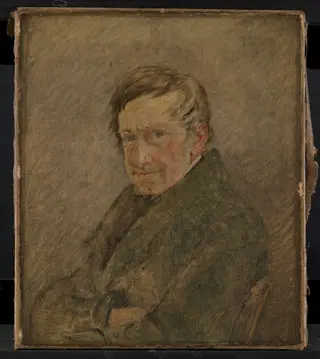 Portrait of the Animal Painter C.D. Gebauer, by Christen Købke, oil, 1829