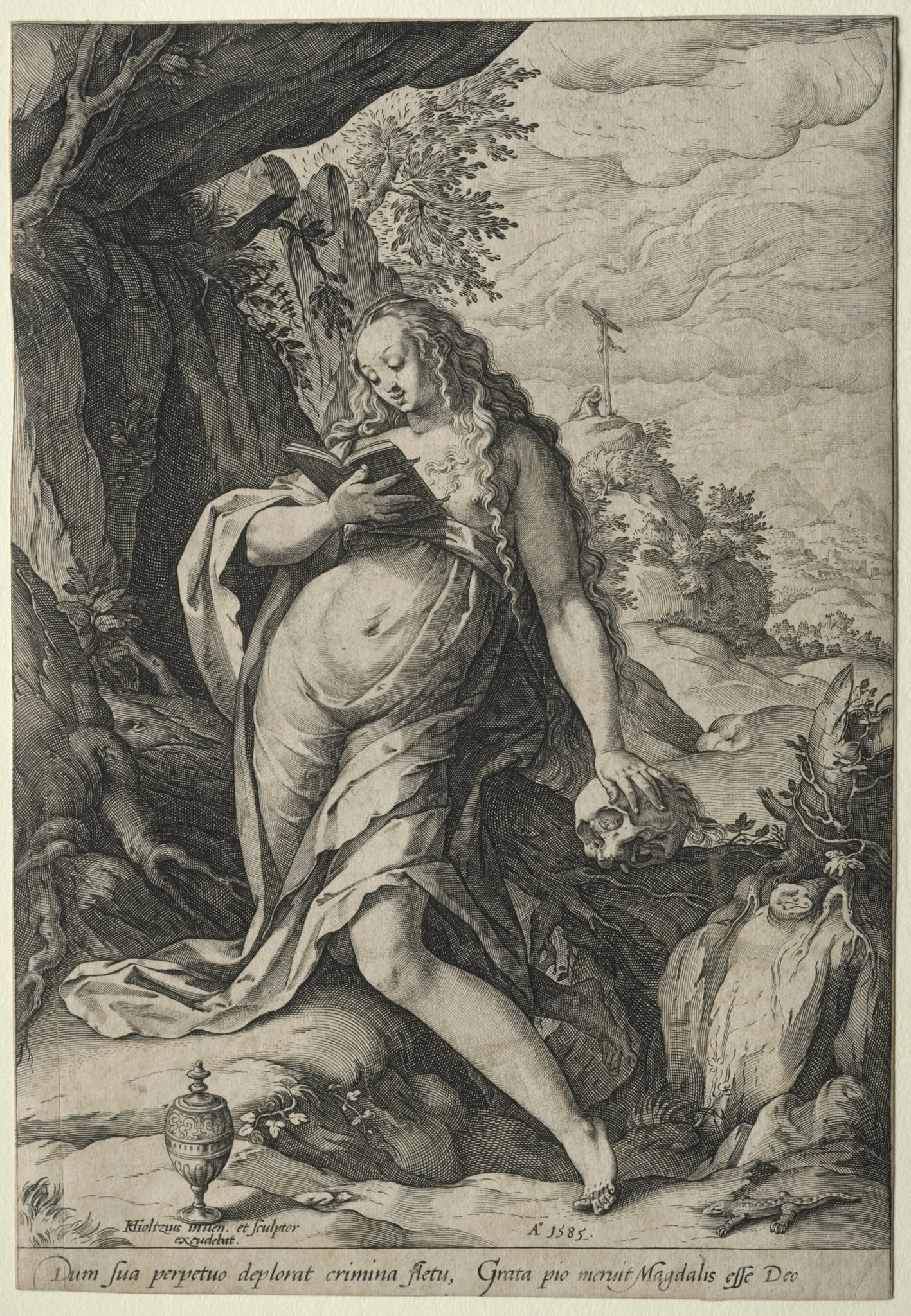 The Magdalen in Penance, detail