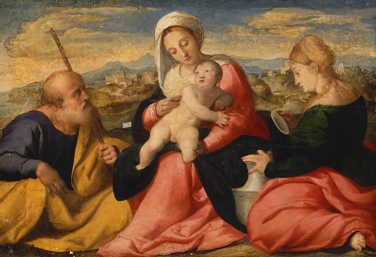 Madonna and Child with Sts Joseph and Magdalene, detail