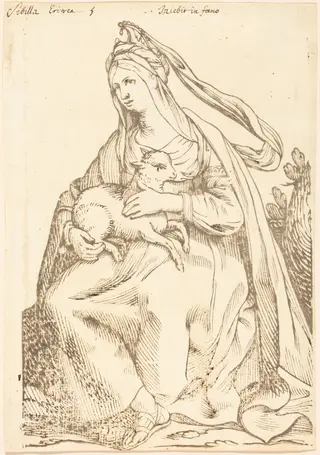 Sibylla Erythraea, by Paul Maupin, ink, 1625