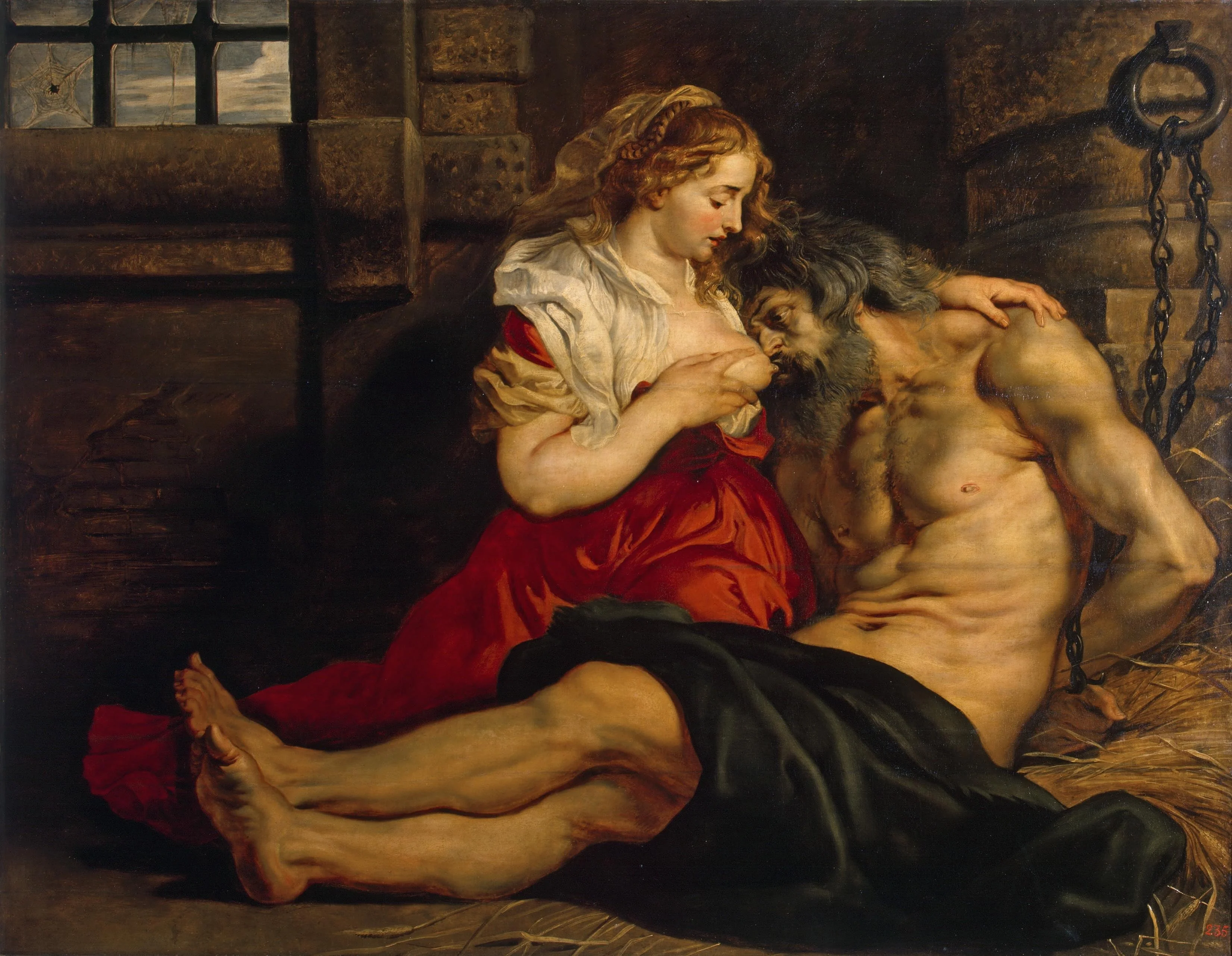 Roman Charity, detail