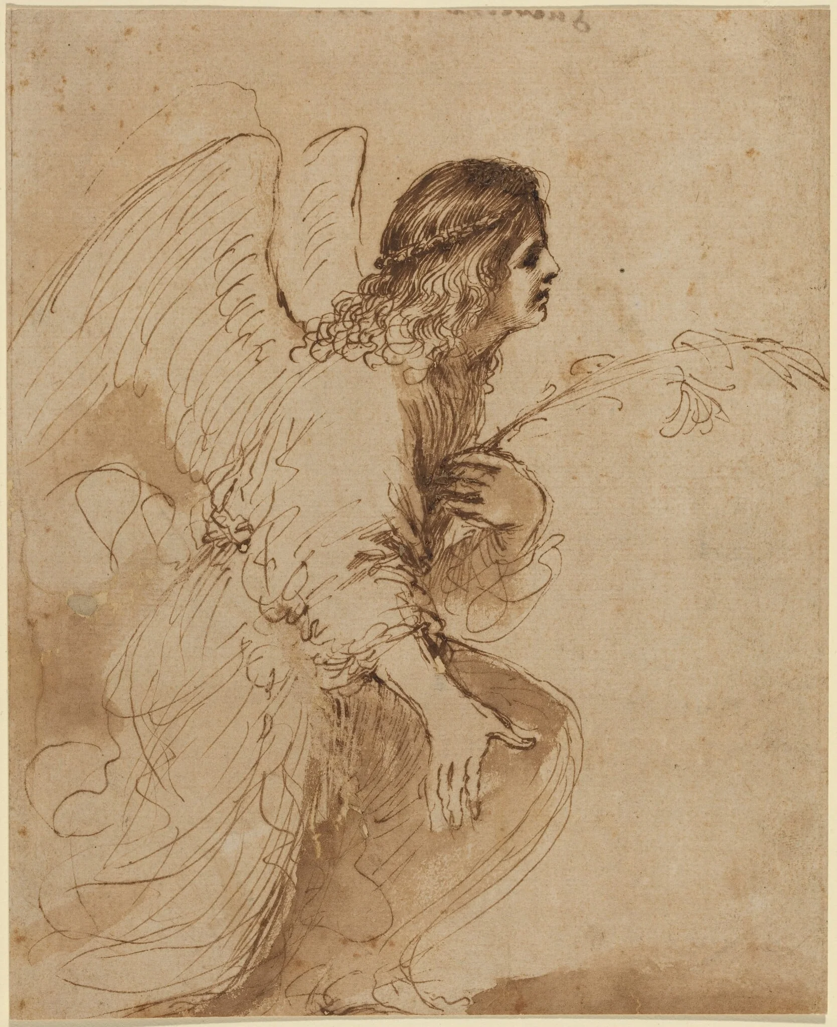 The Angel of the Annunciation, detail