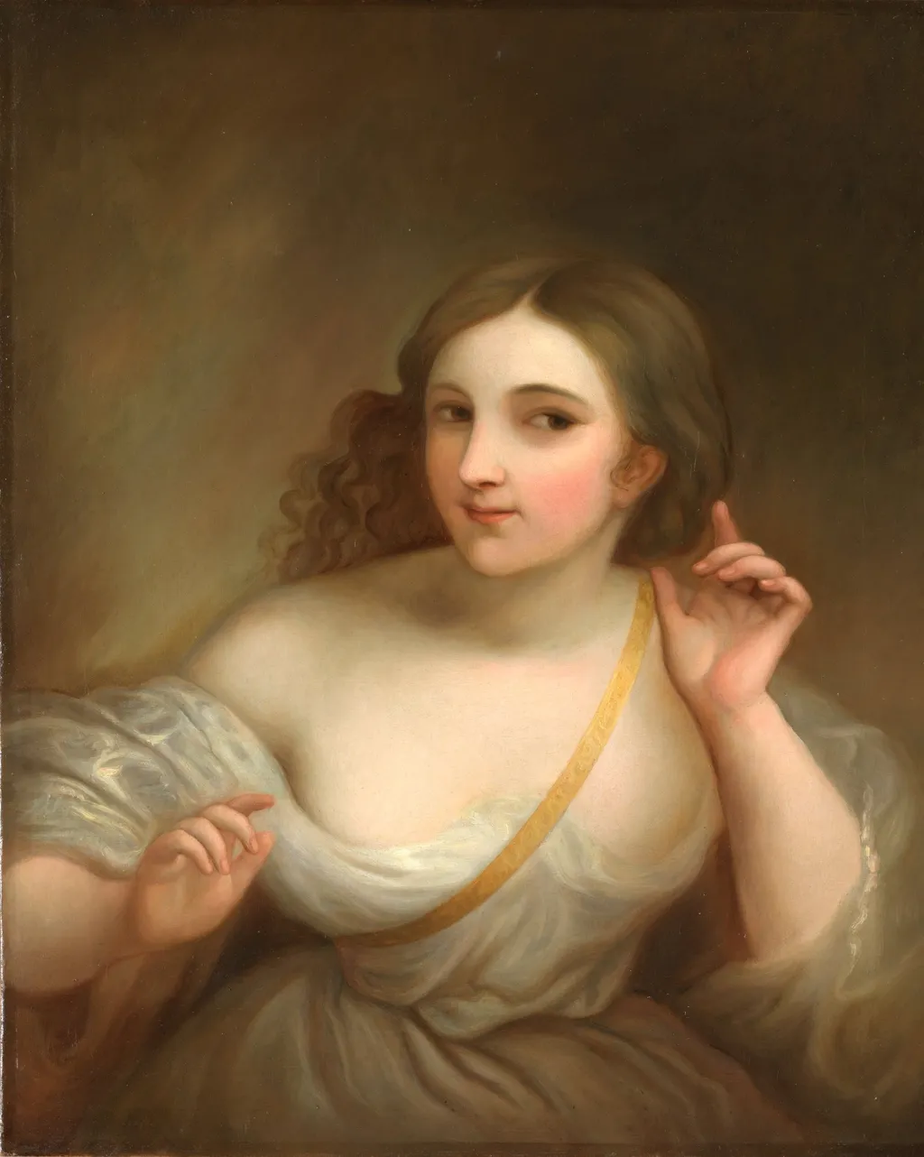 The Attention (Self-portrait), by Maria del Rosario Weiss, oil, 1841
