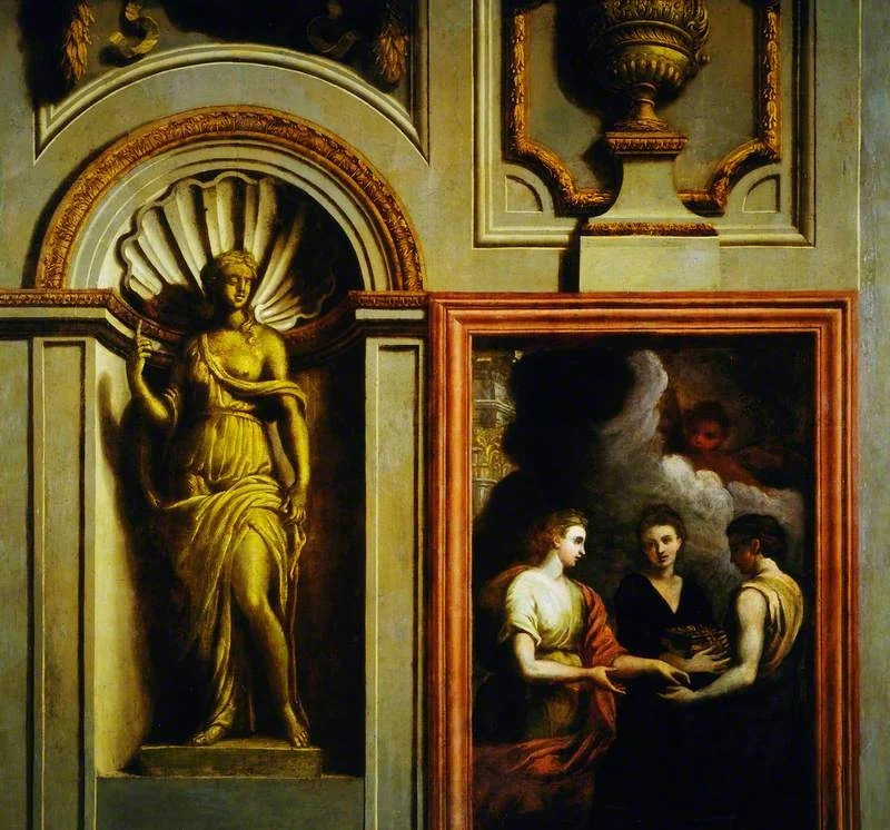 Psyche Giving Gifts to Her Sisters, detail
