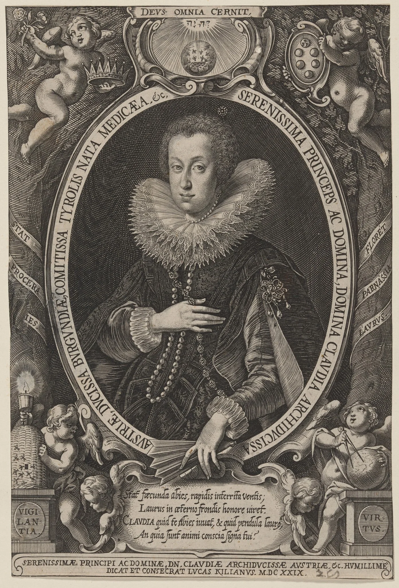 Claudia de Medici, Wife of Leopold of Austrian Tyrol, detail