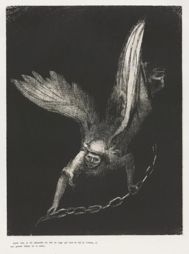 And I Saw an Angel Coming Down from Heaven, Having the Key of the Bottomless Pit and a Great Chain in His Hand, detail